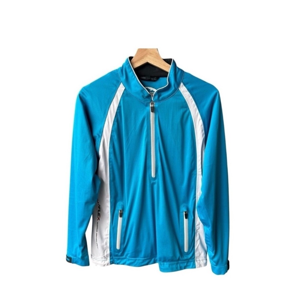 Sun Mountain Jacket Coat Rainflex Half Zip Waterproof Breathable Blue Sz Small